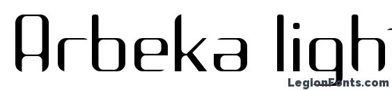 Arbeka light font, free Arbeka light font, preview Arbeka light font