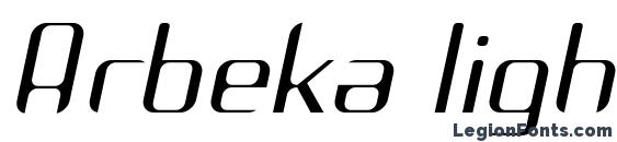 Arbeka lightitalic Font