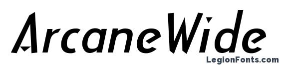 шрифт ArcaneWide Italic, бесплатный шрифт ArcaneWide Italic, предварительный просмотр шрифта ArcaneWide Italic