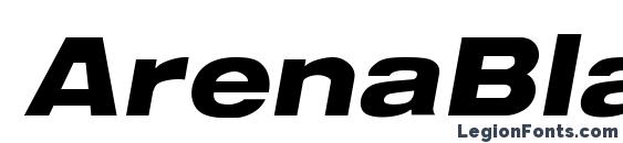 ArenaBlackExtended Italic Font