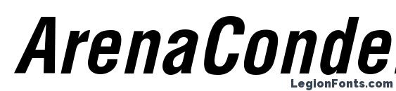 ArenaCondensed Bold Italic Font