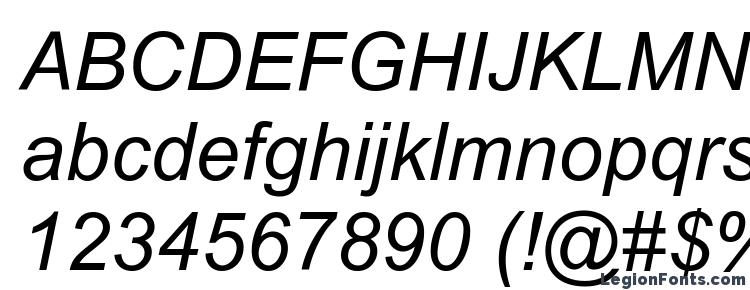 глифы шрифта Arial KOI8 Italic, символы шрифта Arial KOI8 Italic, символьная карта шрифта Arial KOI8 Italic, предварительный просмотр шрифта Arial KOI8 Italic, алфавит шрифта Arial KOI8 Italic, шрифт Arial KOI8 Italic