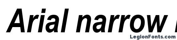 Arial narrow bold italic Font