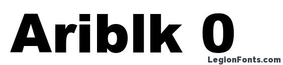 Ariblk 0 font, free Ariblk 0 font, preview Ariblk 0 font