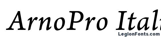 шрифт ArnoPro Italic08pt, бесплатный шрифт ArnoPro Italic08pt, предварительный просмотр шрифта ArnoPro Italic08pt