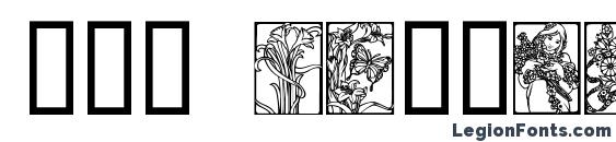 Art nouveau flowers Font