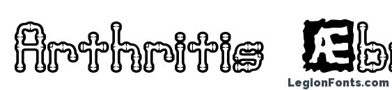Arthritis (brk) font, free Arthritis (brk) font, preview Arthritis (brk) font