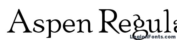 шрифт Aspen Regular DB, бесплатный шрифт Aspen Regular DB, предварительный просмотр шрифта Aspen Regular DB