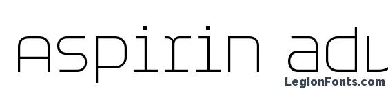 Aspirin advancelight font, free Aspirin advancelight font, preview Aspirin advancelight font