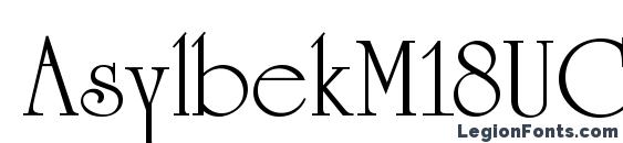 шрифт AsylbekM18UC.kz, бесплатный шрифт AsylbekM18UC.kz, предварительный просмотр шрифта AsylbekM18UC.kz