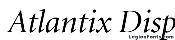Atlantix Display SSi Display Italic Font