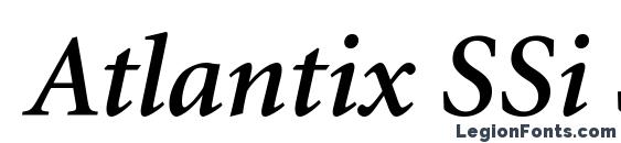 Шрифт Atlantix SSi Semi Bold Italic