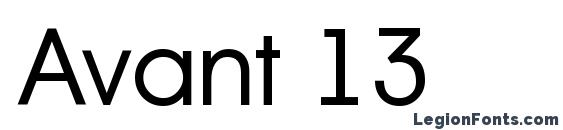 шрифт Avant 13, бесплатный шрифт Avant 13, предварительный просмотр шрифта Avant 13