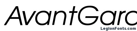 шрифт AvantGardeGothicETT Italic, бесплатный шрифт AvantGardeGothicETT Italic, предварительный просмотр шрифта AvantGardeGothicETT Italic