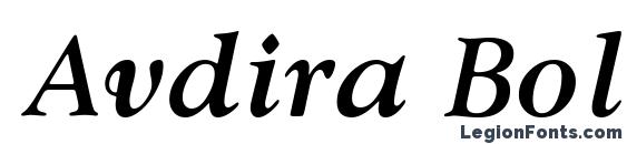 Avdira Bold Italic font, free Avdira Bold Italic font, preview Avdira Bold Italic font
