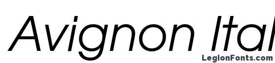 шрифт Avignon Italic, бесплатный шрифт Avignon Italic, предварительный просмотр шрифта Avignon Italic