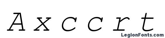 Axccrti font, free Axccrti font, preview Axccrti font