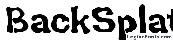 BackSplatter Drippy font, free BackSplatter Drippy font, preview BackSplatter Drippy font