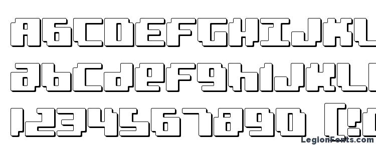 glyphs bad robot 3d font, сharacters bad robot 3d font, symbols bad robot 3d font, character map bad robot 3d font, preview bad robot 3d font, abc bad robot 3d font, bad robot 3d font