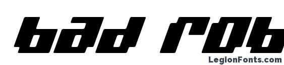 шрифт bad robot italic, бесплатный шрифт bad robot italic, предварительный просмотр шрифта bad robot italic