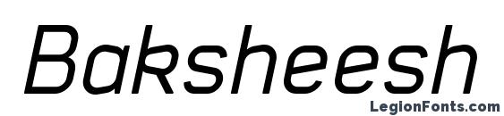 Baksheesh italic Font