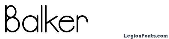 шрифт Balker, бесплатный шрифт Balker, предварительный просмотр шрифта Balker