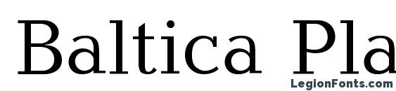 Baltica Plain.001.001 Font, Serif Fonts