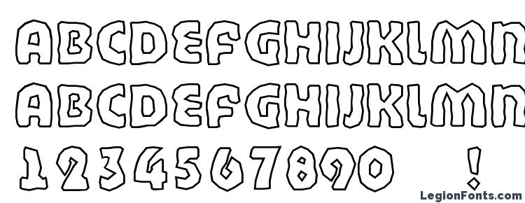 glyphs BandyCyr font, сharacters BandyCyr font, symbols BandyCyr font, character map BandyCyr font, preview BandyCyr font, abc BandyCyr font, BandyCyr font