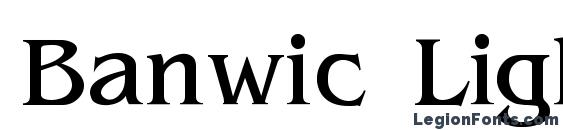 шрифт Banwic Light, бесплатный шрифт Banwic Light, предварительный просмотр шрифта Banwic Light