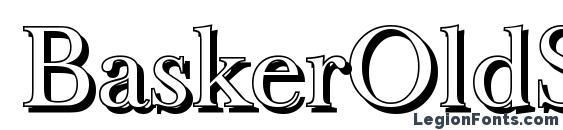 BaskerOldShadow Regular Font, 3D Fonts