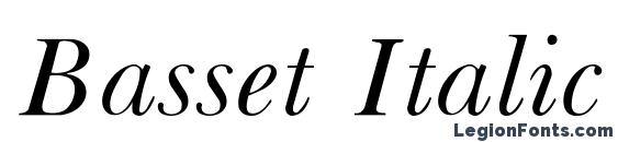 шрифт Basset Italic, бесплатный шрифт Basset Italic, предварительный просмотр шрифта Basset Italic