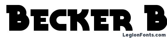 Becker Black NF font, free Becker Black NF font, preview Becker Black NF font