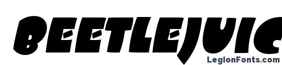 шрифт Beetlejuice Italic, бесплатный шрифт Beetlejuice Italic, предварительный просмотр шрифта Beetlejuice Italic