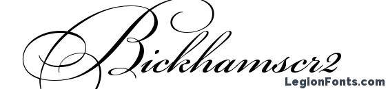 шрифт Bickhamscr2, бесплатный шрифт Bickhamscr2, предварительный просмотр шрифта Bickhamscr2