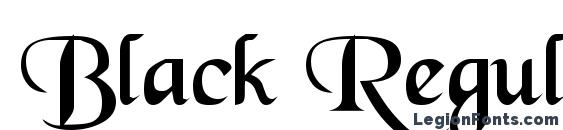 Black Regular Font