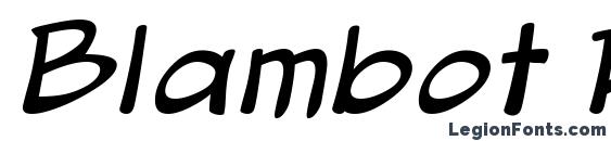 шрифт Blambot Pro Lite Italic, бесплатный шрифт Blambot Pro Lite Italic, предварительный просмотр шрифта Blambot Pro Lite Italic