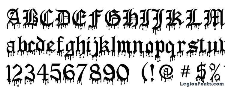 glyphs Bloodrac font, сharacters Bloodrac font, symbols Bloodrac font, character map Bloodrac font, preview Bloodrac font, abc Bloodrac font, Bloodrac font