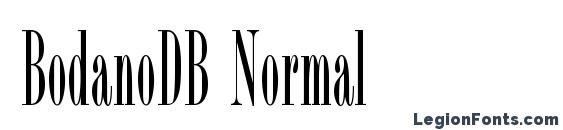 шрифт BodanoDB Normal, бесплатный шрифт BodanoDB Normal, предварительный просмотр шрифта BodanoDB Normal