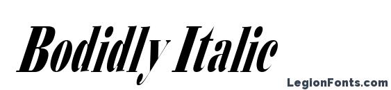 Bodidly Italic font, free Bodidly Italic font, preview Bodidly Italic font