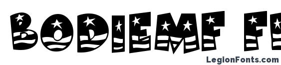 BodieMF Flag font, free BodieMF Flag font, preview BodieMF Flag font