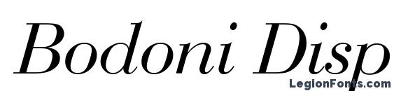 шрифт Bodoni Display Italic, бесплатный шрифт Bodoni Display Italic, предварительный просмотр шрифта Bodoni Display Italic