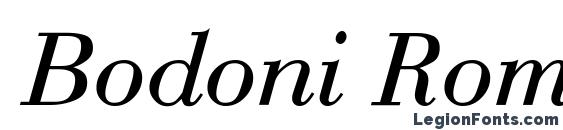 Bodoni Roman Italic Font