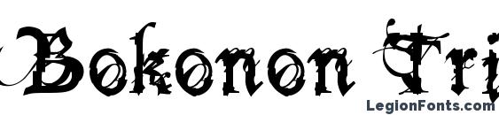 Bokonon Trial Version font, free Bokonon Trial Version font, preview Bokonon Trial Version font