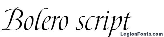 шрифт Bolero script, бесплатный шрифт Bolero script, предварительный просмотр шрифта Bolero script