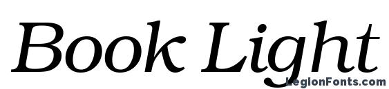 шрифт Book Light Italic, бесплатный шрифт Book Light Italic, предварительный просмотр шрифта Book Light Italic