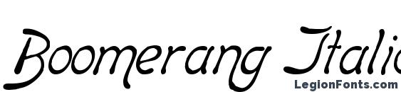 шрифт Boomerang Italic, бесплатный шрифт Boomerang Italic, предварительный просмотр шрифта Boomerang Italic