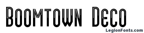 Boomtown Deco font, free Boomtown Deco font, preview Boomtown Deco font