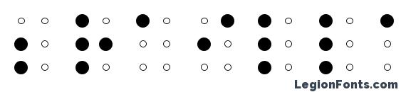 шрифт Braille AOE, бесплатный шрифт Braille AOE, предварительный просмотр шрифта Braille AOE
