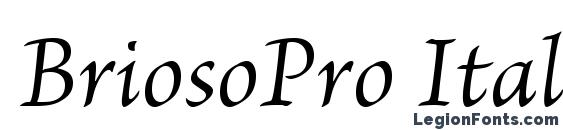 BriosoPro Italic Font, All Fonts
