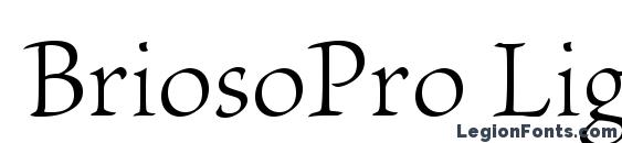 шрифт BriosoPro Light, бесплатный шрифт BriosoPro Light, предварительный просмотр шрифта BriosoPro Light